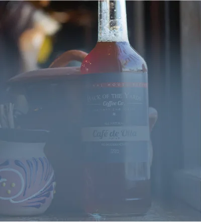 Bottle of Back of the Yards Café de Olla syrup
